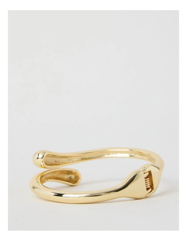 Hinged Bangle in Gold image 3
