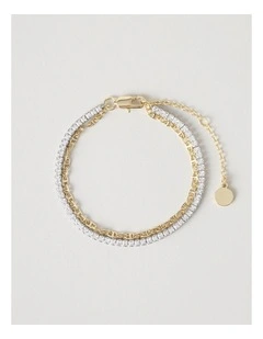 Diamante & Chain Bracelet