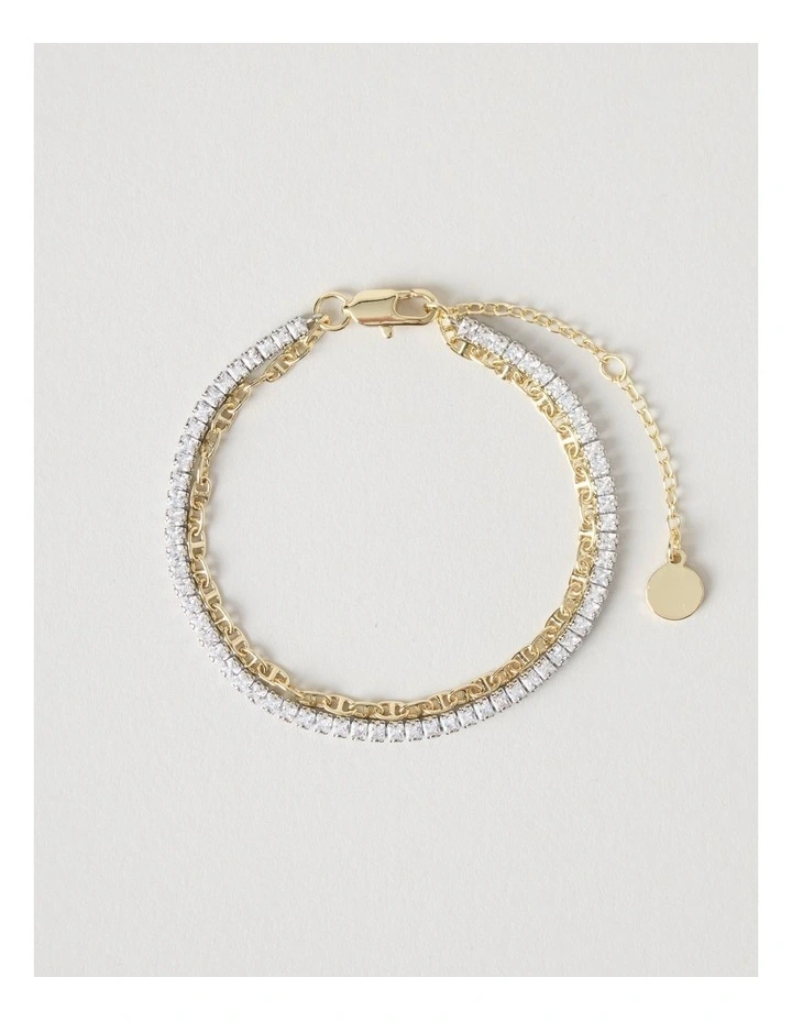 Diamante & Chain Bracelet image 1