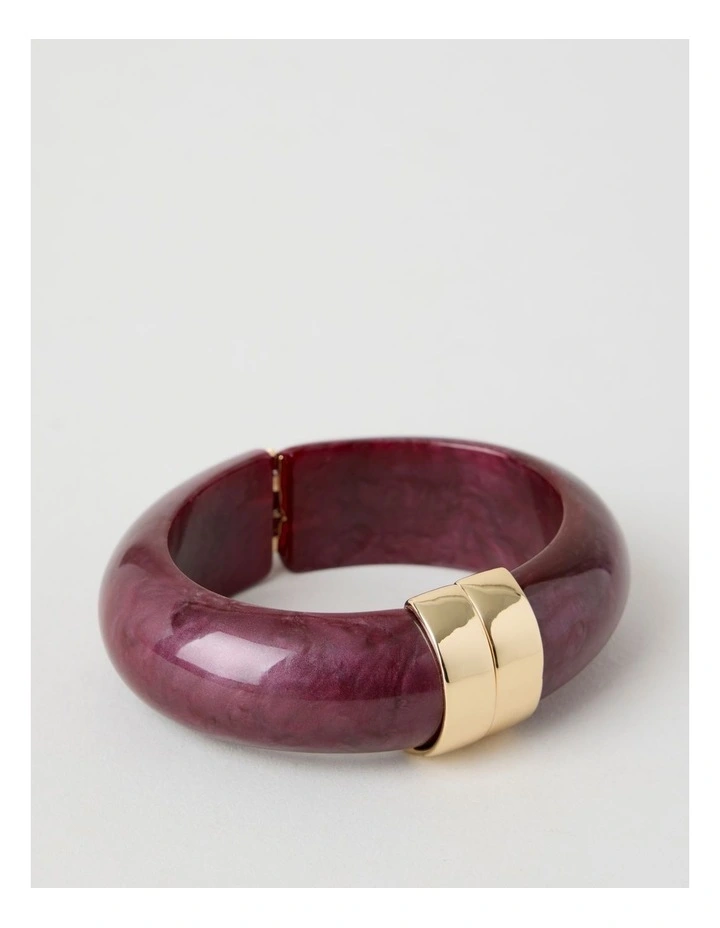 Hinged Bangle in Burgundy image 1