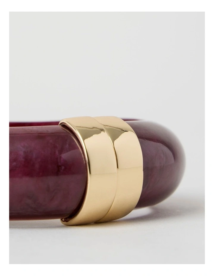 Hinged Bangle in Burgundy image 3