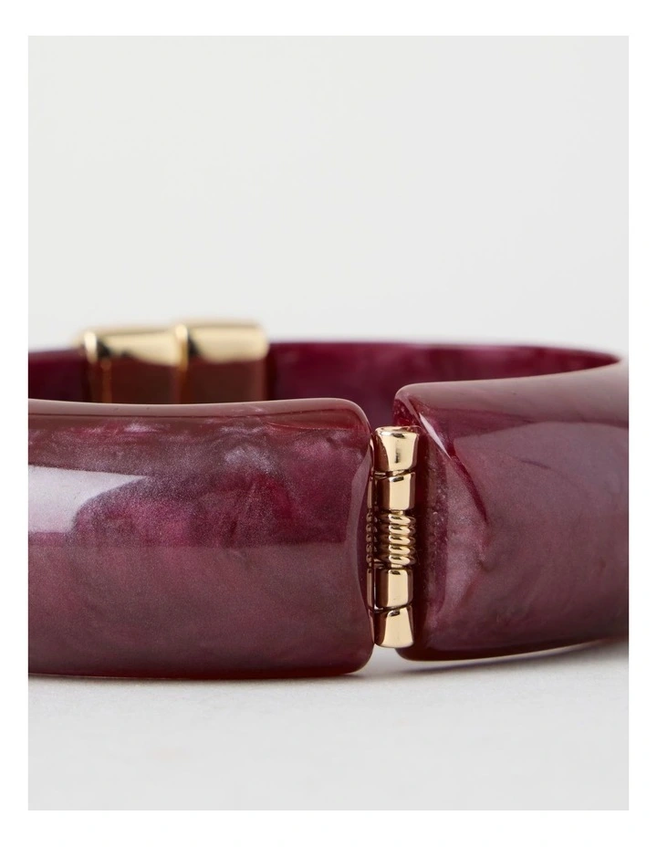 Hinged Bangle in Burgundy image 5
