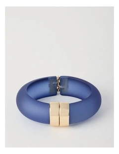 Hinged Bangle in Navy