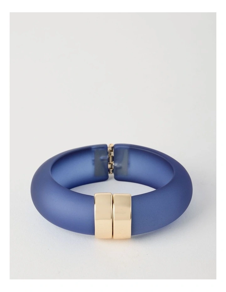 Hinged Bangle in Navy image 1