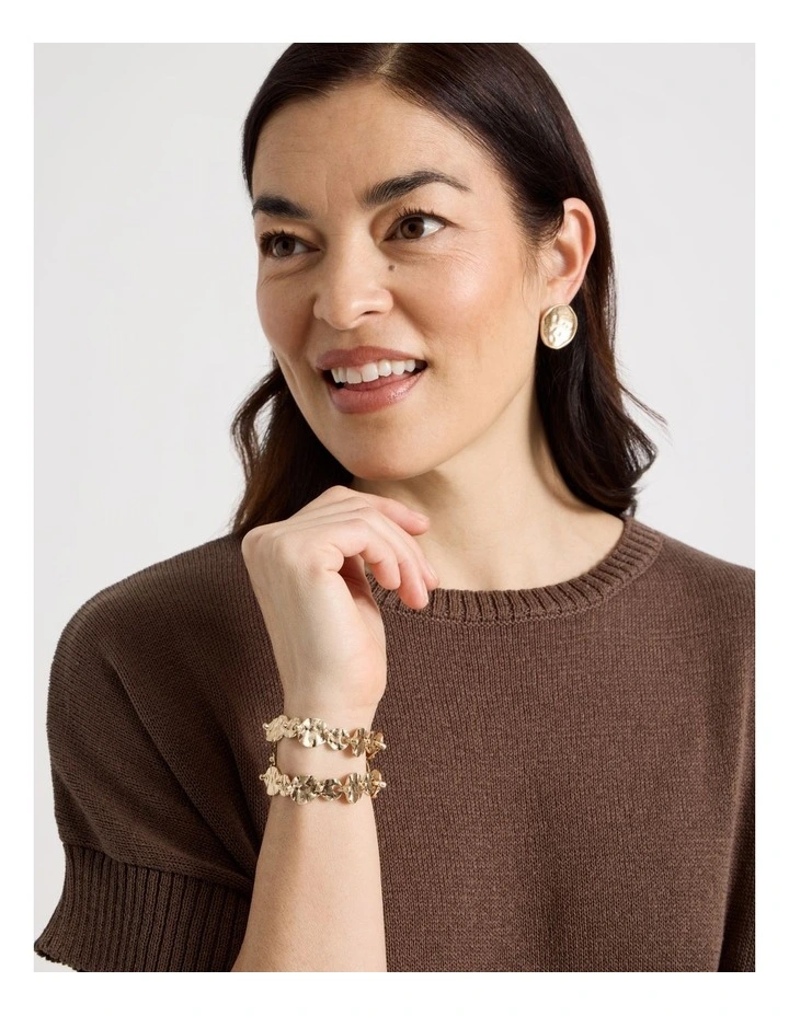 Coin Bracelet 2pk in Gold image 4