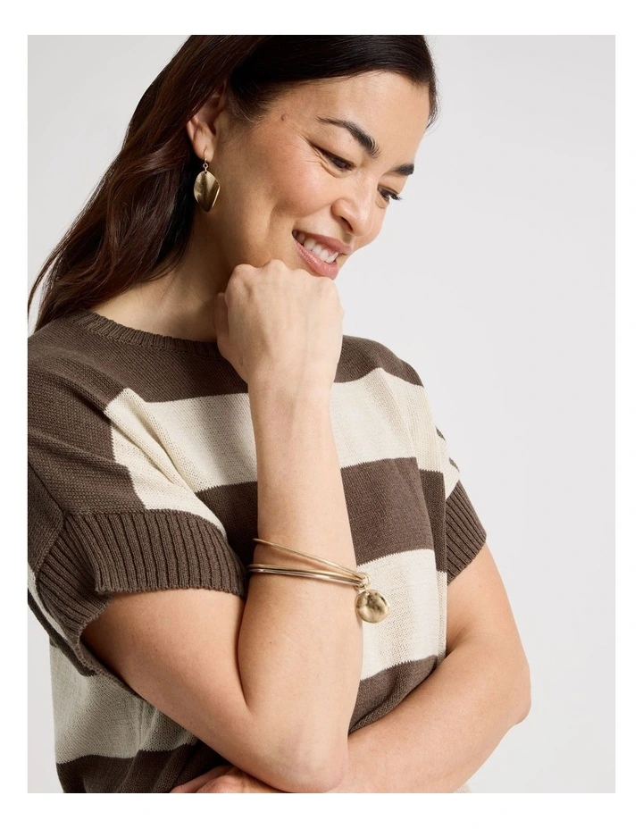 Disc Bangle Stack in Gold and Silver image 6