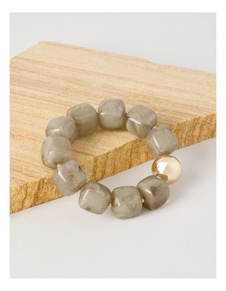 Cube Stretch Bracelet in Covert Green image 2