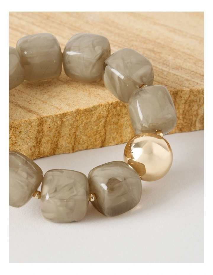 Cube Stretch Bracelet in Covert Green image 3