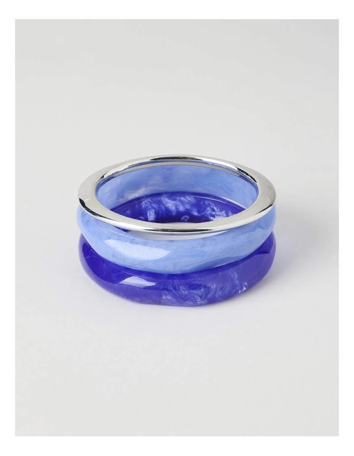 Bangle Stack 3 Pack in Blue image 3