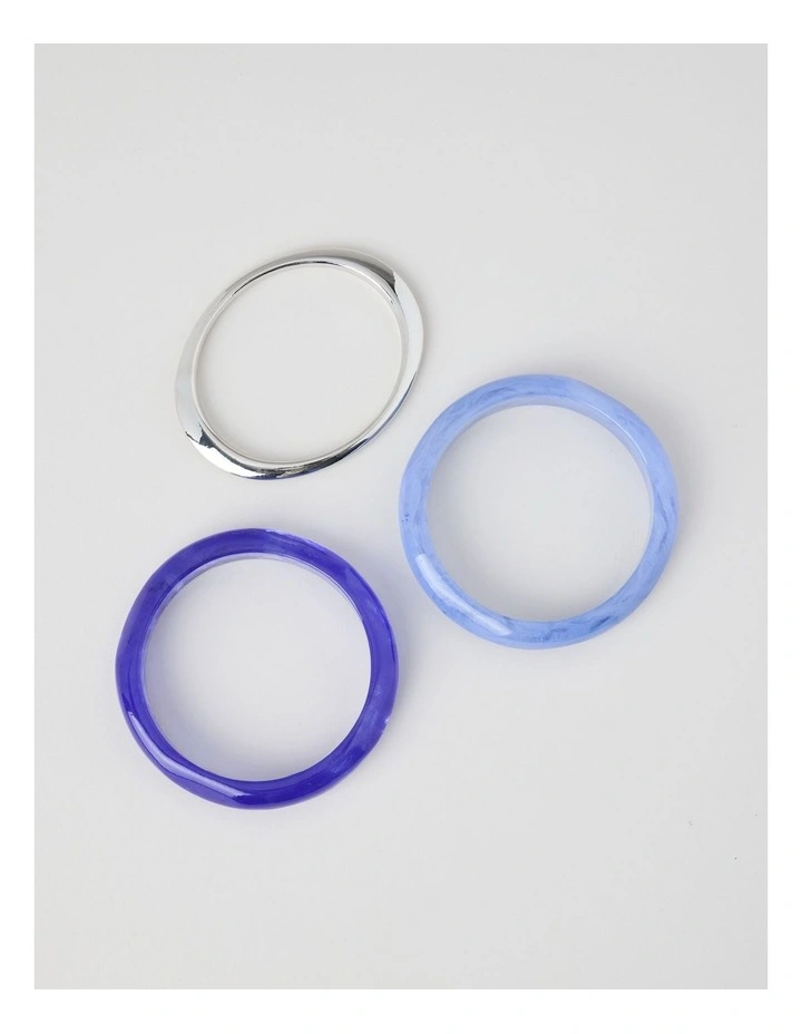 Bangle Stack 3 Pack in Blue image 5