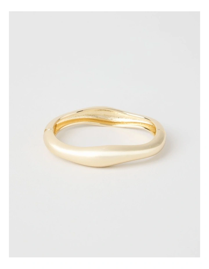 Organic Hinge Bangle in Gold image 2