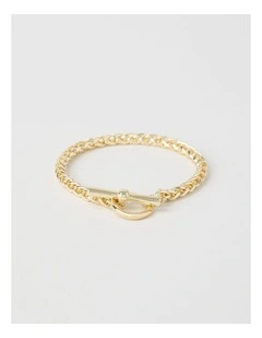 Twisted Rope Chain Bracelet in Gold