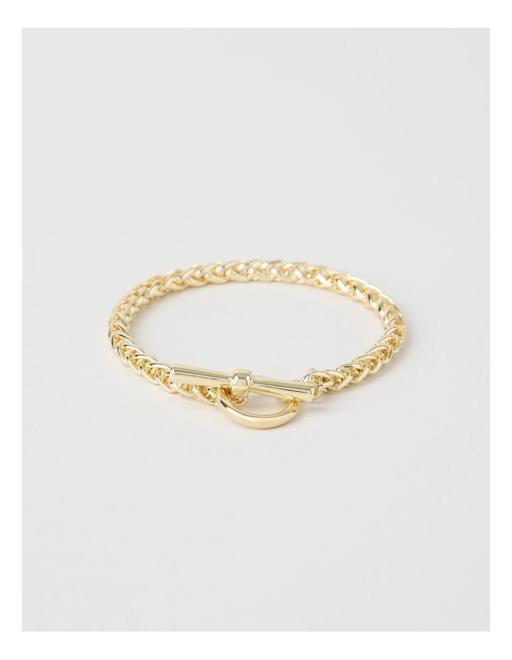 Twisted Rope Chain Bracelet in Gold image 1