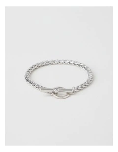 Twisted Rope Chain Bracelet in Silver