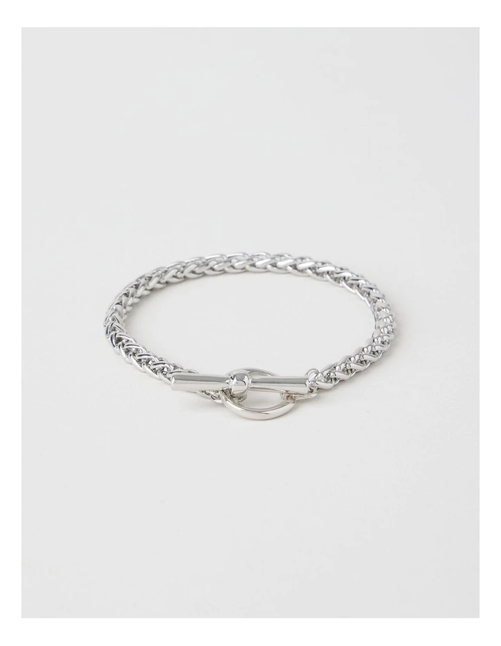 Twisted Rope Chain Bracelet in Silver image 1