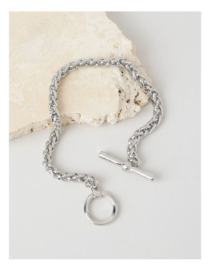 Twisted Rope Chain Bracelet in Silver image 3
