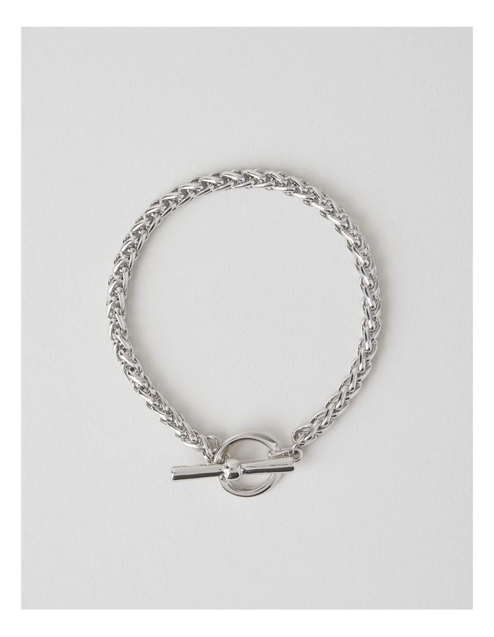 Twisted Rope Chain Bracelet in Silver image 4
