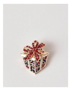 Present Brooch in Gold