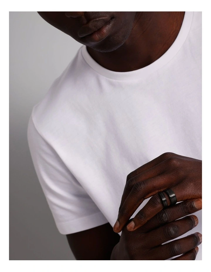 Clean Lines Ring 2 Pack Ring in Black image 2