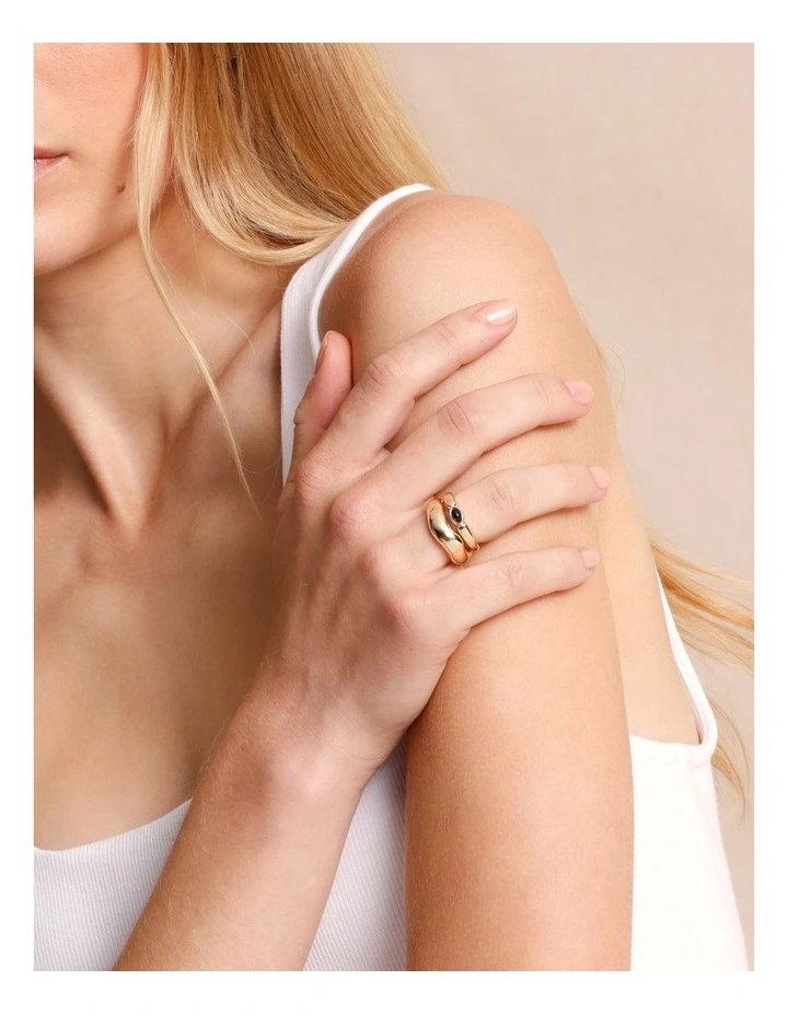 Stone 2Pk Rings in Gold image 4