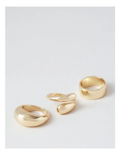 Piper 3PK Rings in Gold