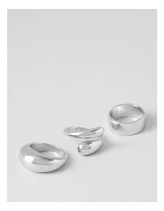 3 Pack Rings Silver