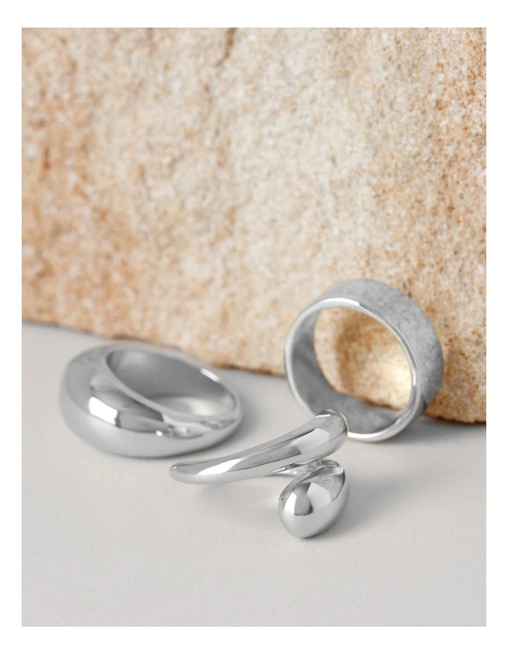 3 Pack Rings Silver image 2
