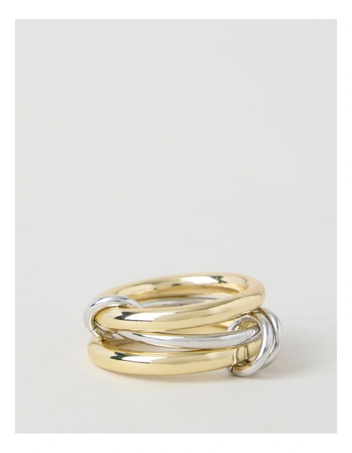 Two Tone Rings 3-Pack in Silver and Gold image 1