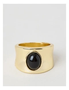 Black Stone Ring A89315Bw