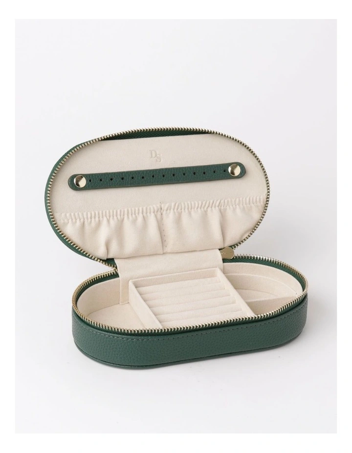 Design Studio Flat Oval Jewellery Case In Green MYER