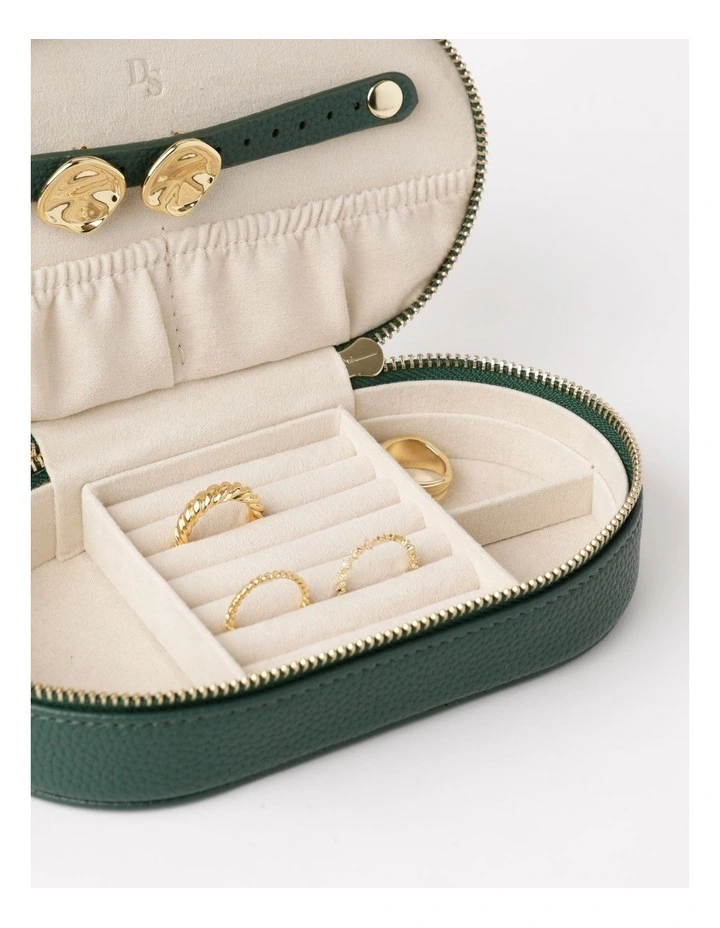 Design Studio Flat Oval Jewellery Case In Green MYER