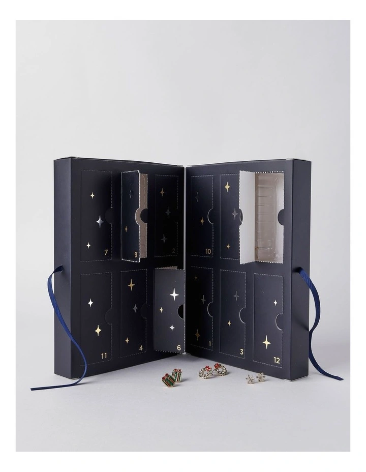 Novelty Advent Calender Boxed Jewellery in Navy image 2