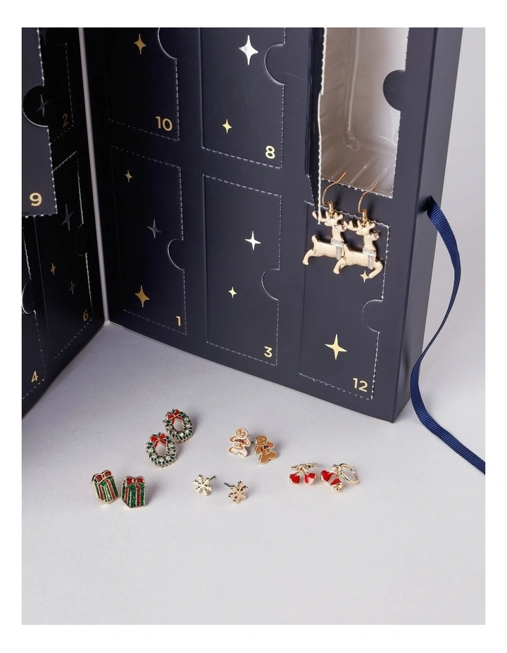 Novelty Advent Calender Boxed Jewellery in Navy image 3