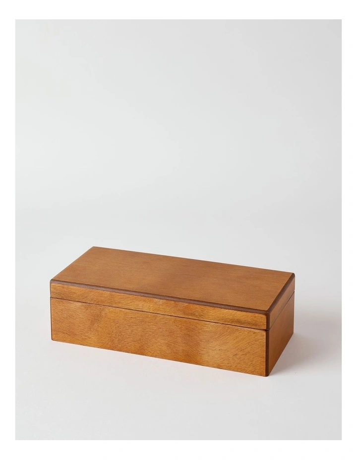 Wooden 4 Compartment Watch Box in Brown image 2