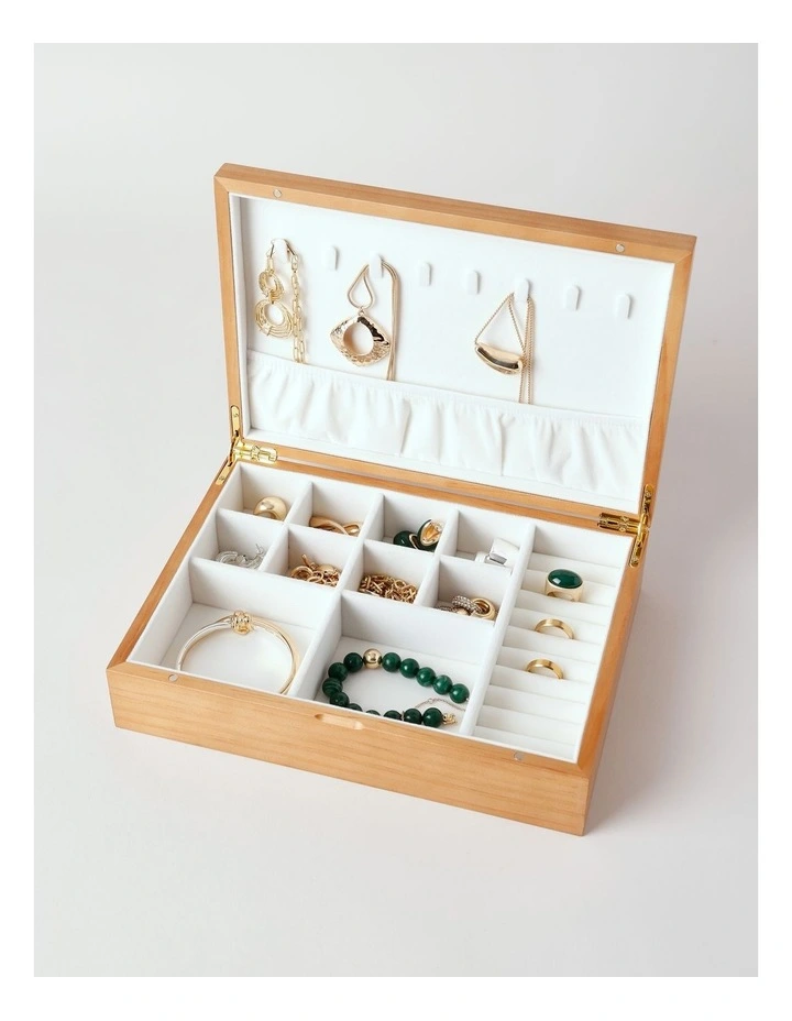 Design Studio Wooden Jewellery Box in Natural image 1