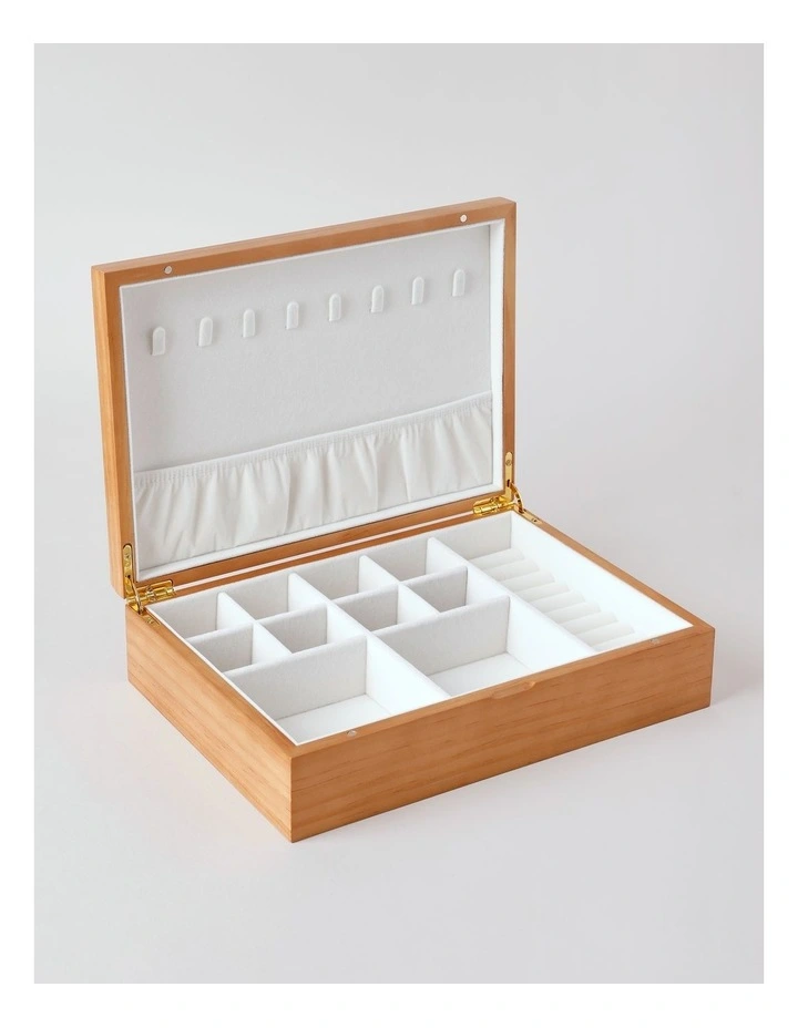 Design Studio Wooden Jewellery Box in Natural image 4