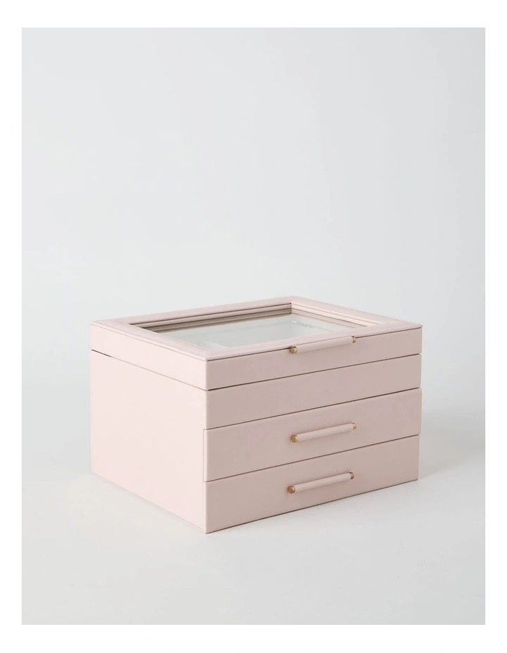 Large Wrapped Jewellery Box in Blush image 1