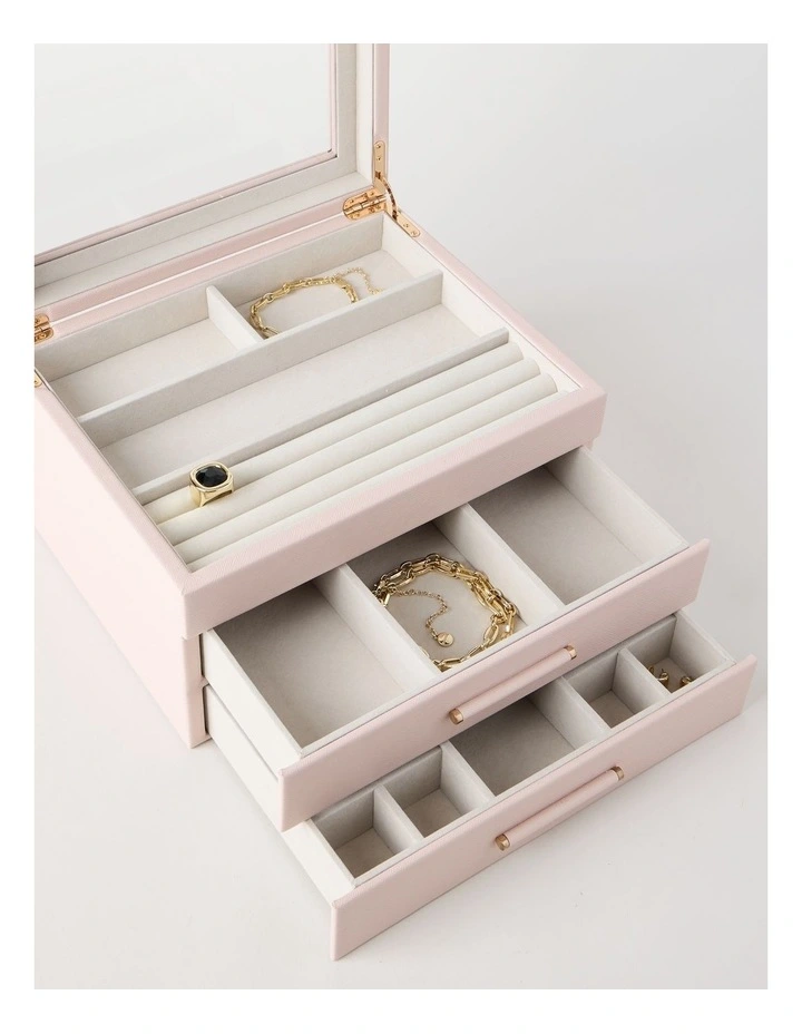 Large Wrapped Jewellery Box in Blush image 2