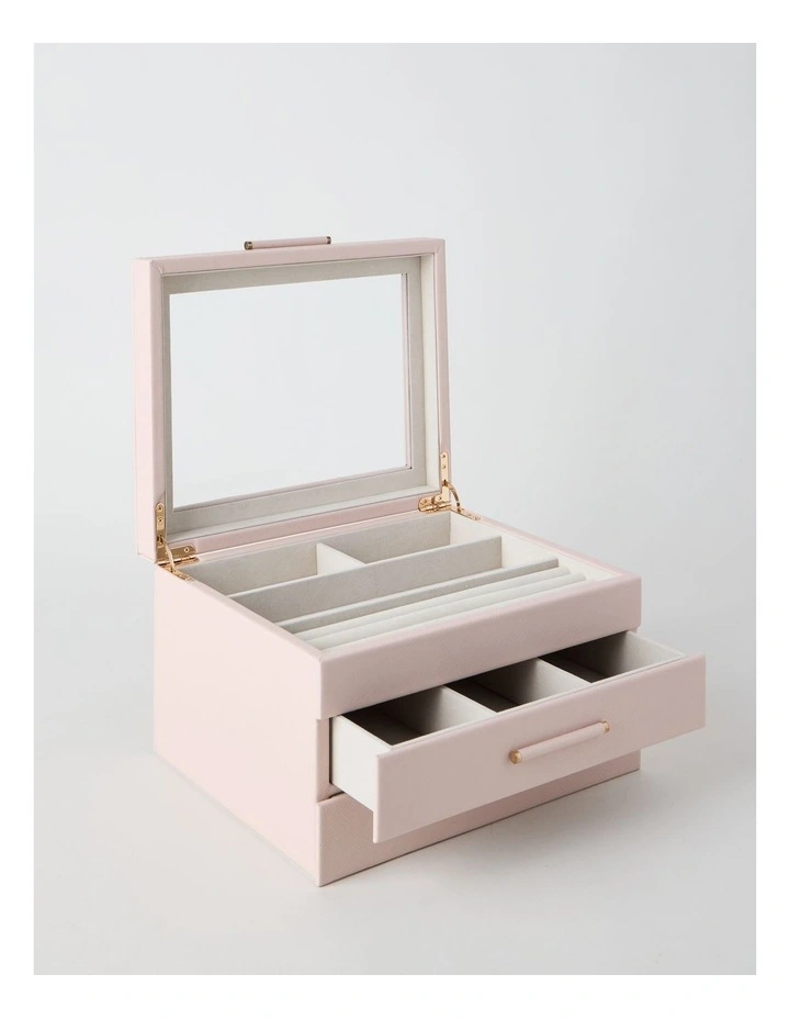 Large Wrapped Jewellery Box in Blush image 3