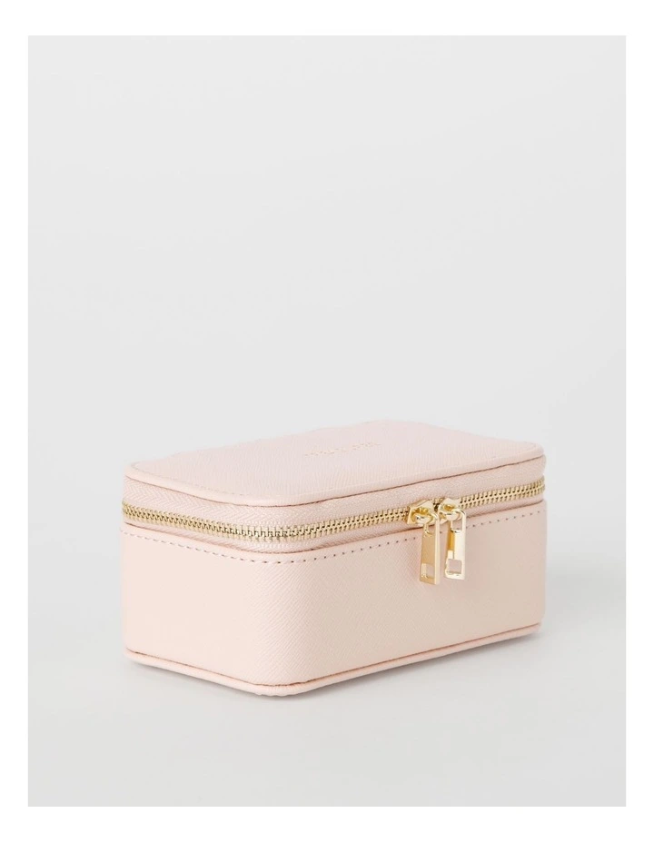 Small Zip Around Jewellery Box in Blush image 1