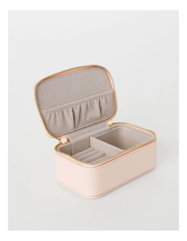 Small Zip Around Jewellery Box in Blush image 2