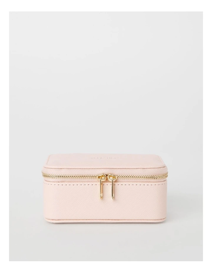 Small Zip Around Jewellery Box in Blush image 3