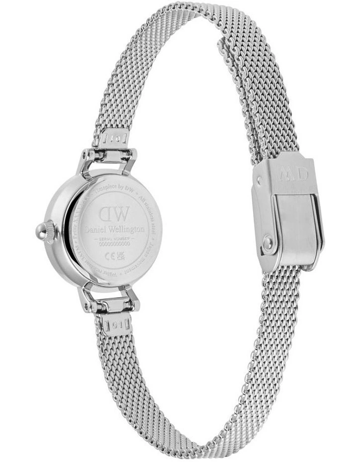 Daniel Wellington Petite Sterling Orologio Donna – Quadrante Bianco Con Cinturino In Maglia Milanese Acciaio Argento