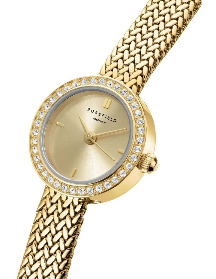 Mini Small Edit Champagne Watch in Gold image 3