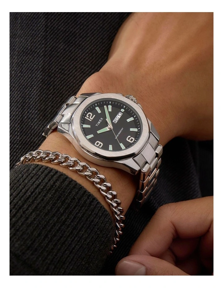 Essex Day And Date Watch 46mm in Stainless Steel image 2