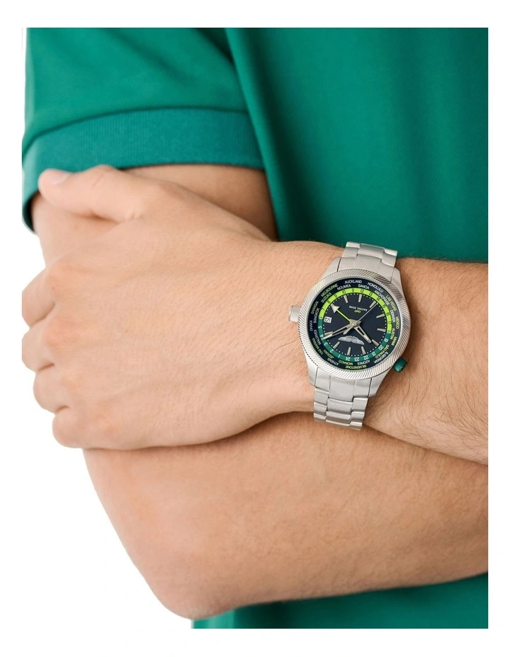 GRZ GMT 41mm MTIZ1F503 Watch Set in Black/Stainless Steel/Podium Green Silicone image 2