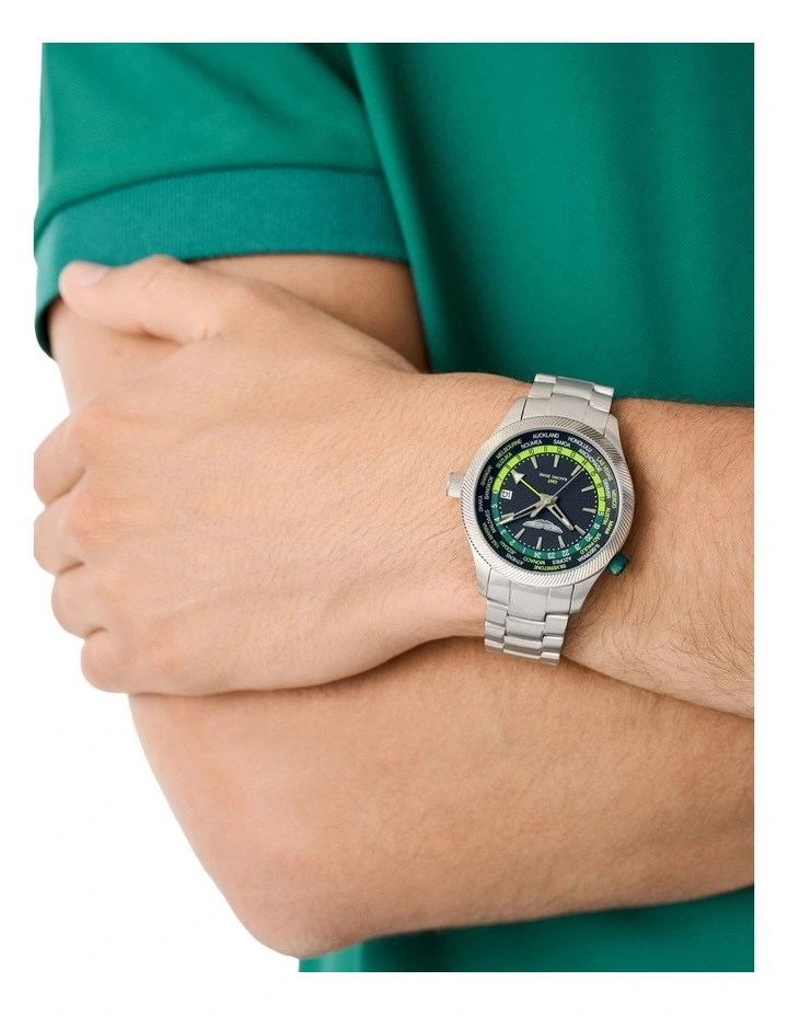 GRZ GMT 41mm MTIZ1F503 Watch Set in Black/Stainless Steel/Podium Green Silicone image 2