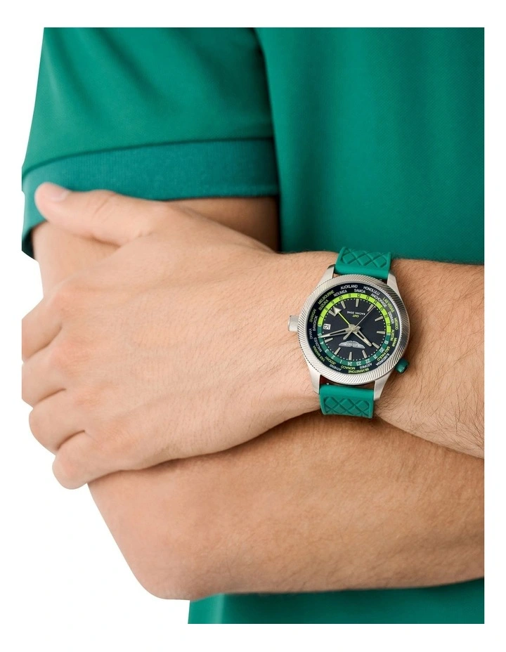 GRZ GMT 41mm MTIZ1F503 Watch Set in Black/Stainless Steel/Podium Green Silicone image 3