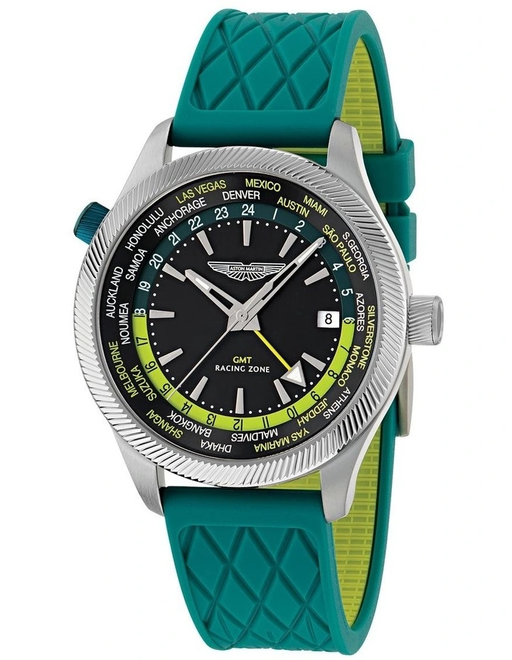 GRZ GMT 41mm MTIZ1F503 Watch Set in Black/Stainless Steel/Podium Green Silicone image 6
