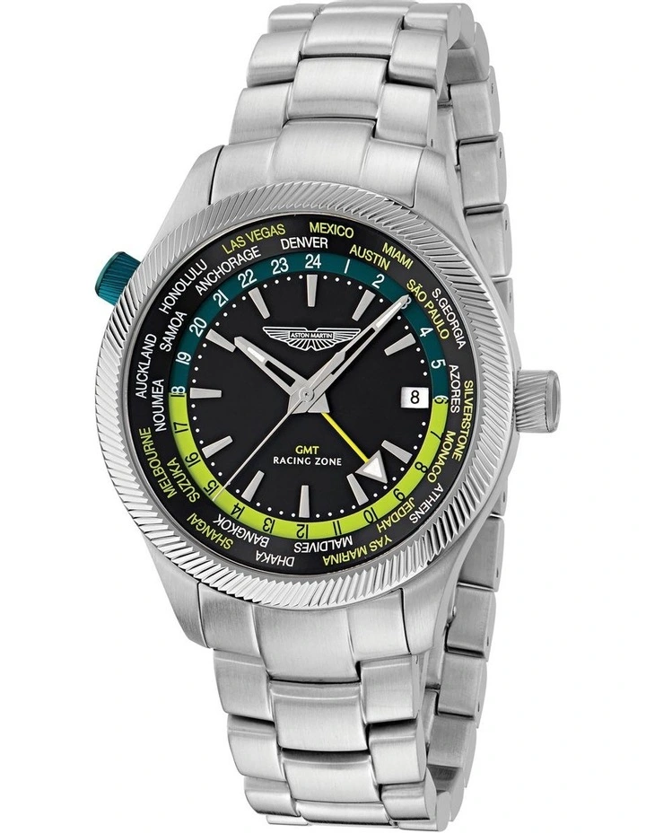 GRZ GMT 41mm MTIZ1F503 Watch Set in Black/Stainless Steel/Podium Green Silicone image 6
